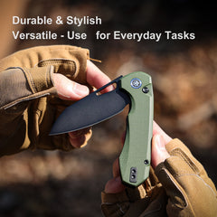 REMETTE RT-Camel Knife Button Liner Lock D2 Blade G10 Handle Outdoor Camping Knives RTG1