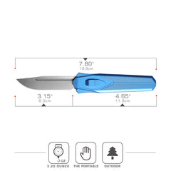 REMETTE Innovative Design Knife S35VN Blade Aluminum Handle 103D5-ZL