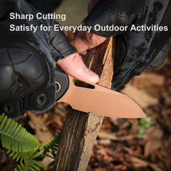 (Amazon purchase) REMETTE RT-Camel Knife Button Liner Lock D2 Blade G10 Handle Outdoor Camping Knives RTG2