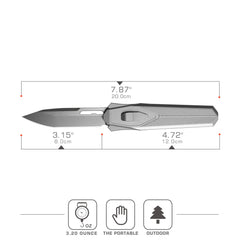 REMETTE Innovative Design Knife S35VN Blade Aluminum Handle 103D3-ZL