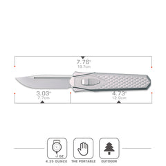 REMETTE Innovative Design Knife M390 Blade Titanium Handle 101B1-ZL