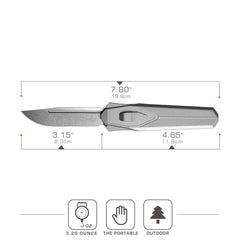 REMETTE Innovative Design Knife 14C28N Blade Aluminum Handle 103C2-ZL