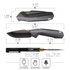 REMETTE RT-WK1 Disassembly Knife Titanium Handle M390 Blade WK1-F