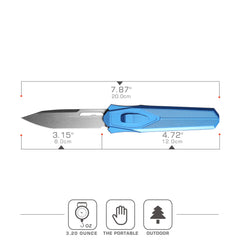 REMETTE Innovative Design Knife S35VN Blade Aluminum Handle 103D8-ZL