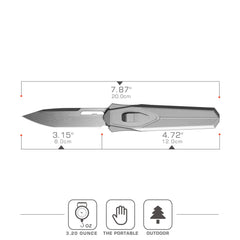 REMETTE Innovative Design Knife S35VN Blade Aluminum Handle 103D4-ZL