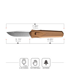 REMETTE Innovative Design Knife 14C28N Blade Aluminum Handle 103C5-ZL