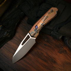 REMETTE RT-Agile Peregrine Falcon Knife Titanium Handle M390 Blade RTCZ-CRC