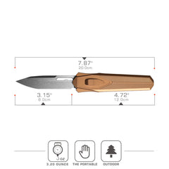 REMETTE Innovative Design Knife 14C28N Blade Aluminum Handle 103C6-ZL