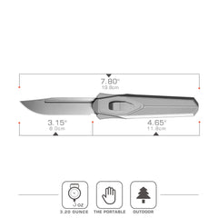REMETTE Innovative Design Knife S35VN Blade Aluminum Handle 103D1-ZL