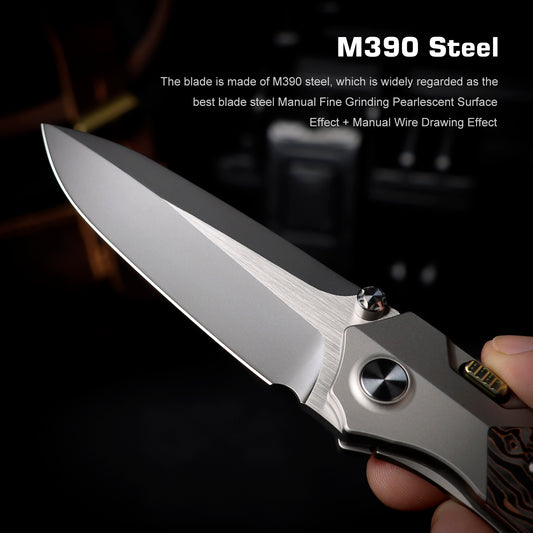 REMETTE RT-Meteor Knife Titanium Handle M390 Blade RTPT-D