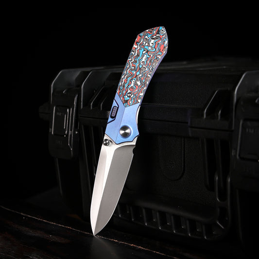 REMETTE RT-Meteor Knife Titanium Handle M390 Blade Folding Pocket Knives RTPT-AL