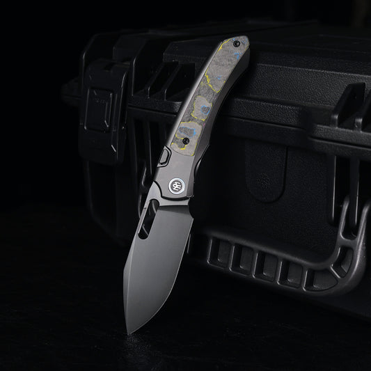 REMETTE RT-Orca Knife Button+Frame Lock M390 Blade Titanium Handle EDC Knives ORCAURD