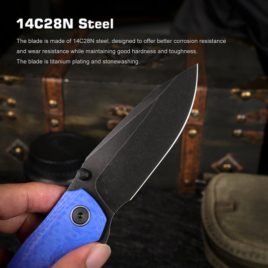 REMETTE RT-Cool Whale Knife 14C28N Blade G10 Handle Folding Pocket Outdoor Camping EDC Knife RTCL-GN6