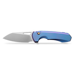 REMETTE RT-Camel Knife Screwless Exterior Button Liner Lock M390 Blade Titanium Handle Knives Blue RTCMLT3