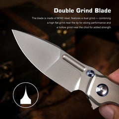REMETTE RT-TwoFace Knife Titanium Handle M390 Blade DSTF-A
