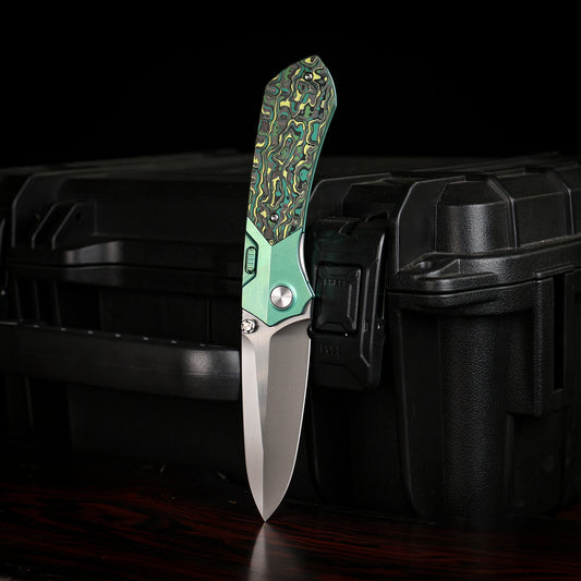 REMETTE RT-Meteor Knife Titanium Handle M390 Blade Folding Pocket Knives RTPT-CL