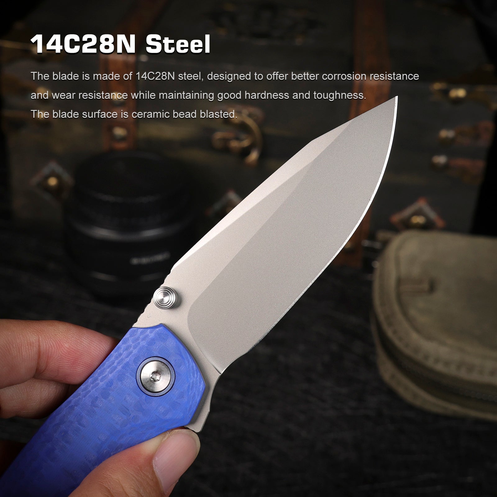 REMETTE RT-Cool Whale Knife 14C28N Blade G10 Handle Folding Pocket