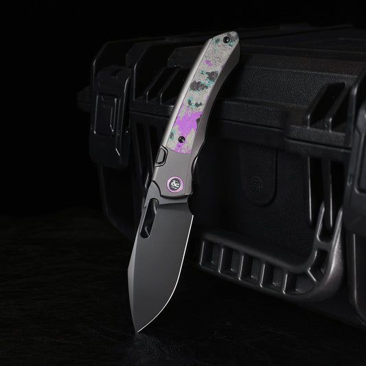 REMETTE RT-Orca Knife Button+Frame Lock M390 Blade Titanium Handle EDC Knives ORCAJYD