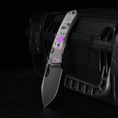 REMETTE RT-Orca Knife Button+Frame Lock M390 Blade Titanium Handle EDC Knives ORCAJYD