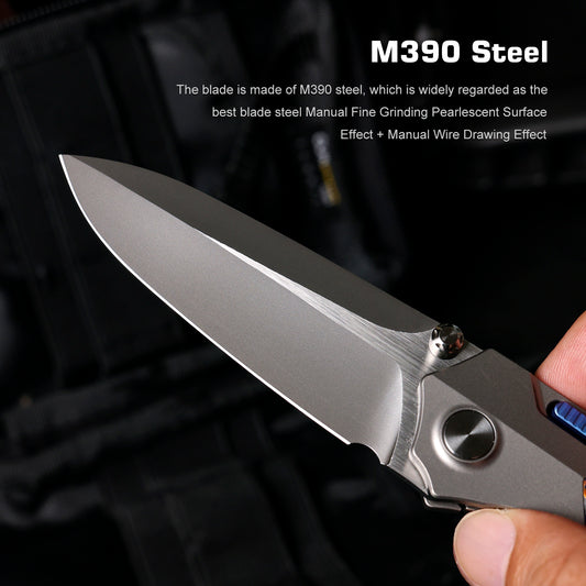 REMETTE RT-Meteor Knife Titanium Handle M390 Blade RTPT-NC