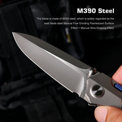 REMETTE RT-Meteor Knife Titanium Handle M390 Blade RTPT-NC