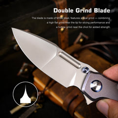 REMETTE RT-TwoFace Knife Titanium Handle M390 Blade DSTF-B