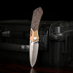 REMETTE RT-Meteor Knife Titanium Handle M390 Blade Folding Pocket Knives RTPT-DL