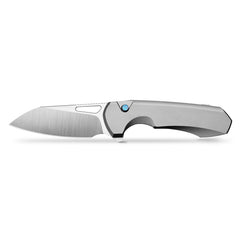 REMETTE RT-Camel Knife Screwless Exterior Button Liner Lock M390 Blade Titanium Handle Knives Titanium Gray RTCMLT2