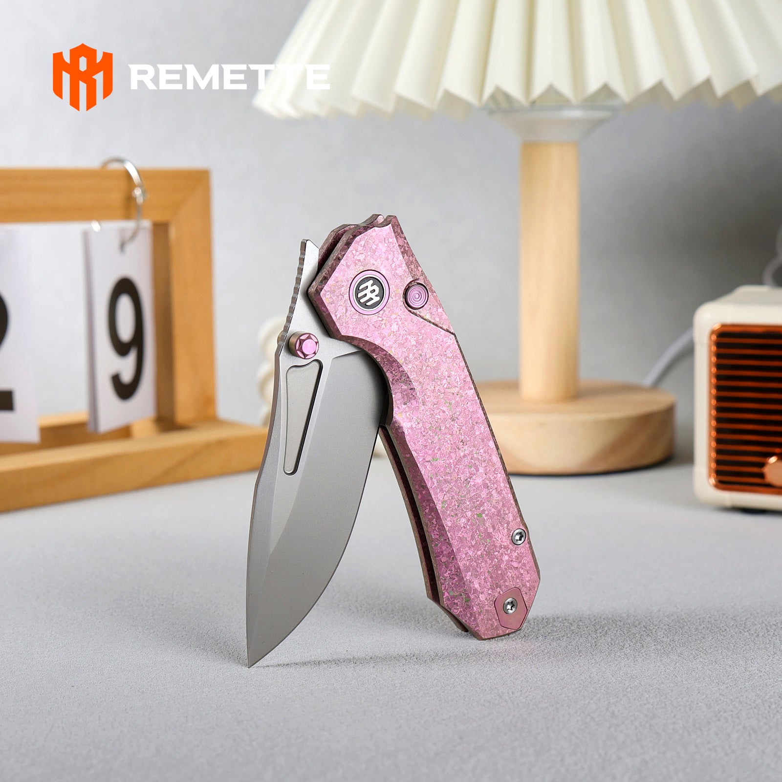 REMETTE RT-Rhino Folding Pocket Knife M390 Blade Crystallized