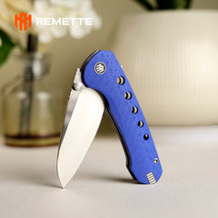 REMETTE RT-BEE 14C28N Blade Knife Outdoor Folding Pocket EDC Knives with Fruit Food Fork Toothpick RT-BEE-B