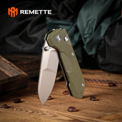 REMETTE RT-Cosmic Knife Button Liner Lock 14C28N Blade G10 Handle Outdoor Camping Knives  RTCO-GM