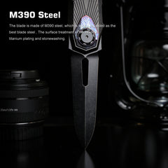 REMETTE RT-Infinite Power Knife M390 Blade Titanium Handle Folding Pocket EDC Tactical Knife RTIP-S