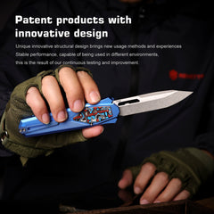 REMETTE Innovative Design Knife S35VN Blade Aluminum Handle 103D8-ZL