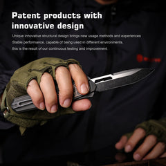 REMETTE Innovative Design Knife S35VN Blade Aluminum Handle 103D16-ZL
