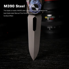 REMETTE RT-Infinite Power Knife M390 Blade Titanium Handle Folding Pocket EDC Tactical Knife RTIP-C
