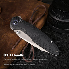 REMETTE RT-Cool Whale Knife 14C28N Blade G10 Handle Folding Pocket Outdoor Camping EDC Knife RTCL-GN1