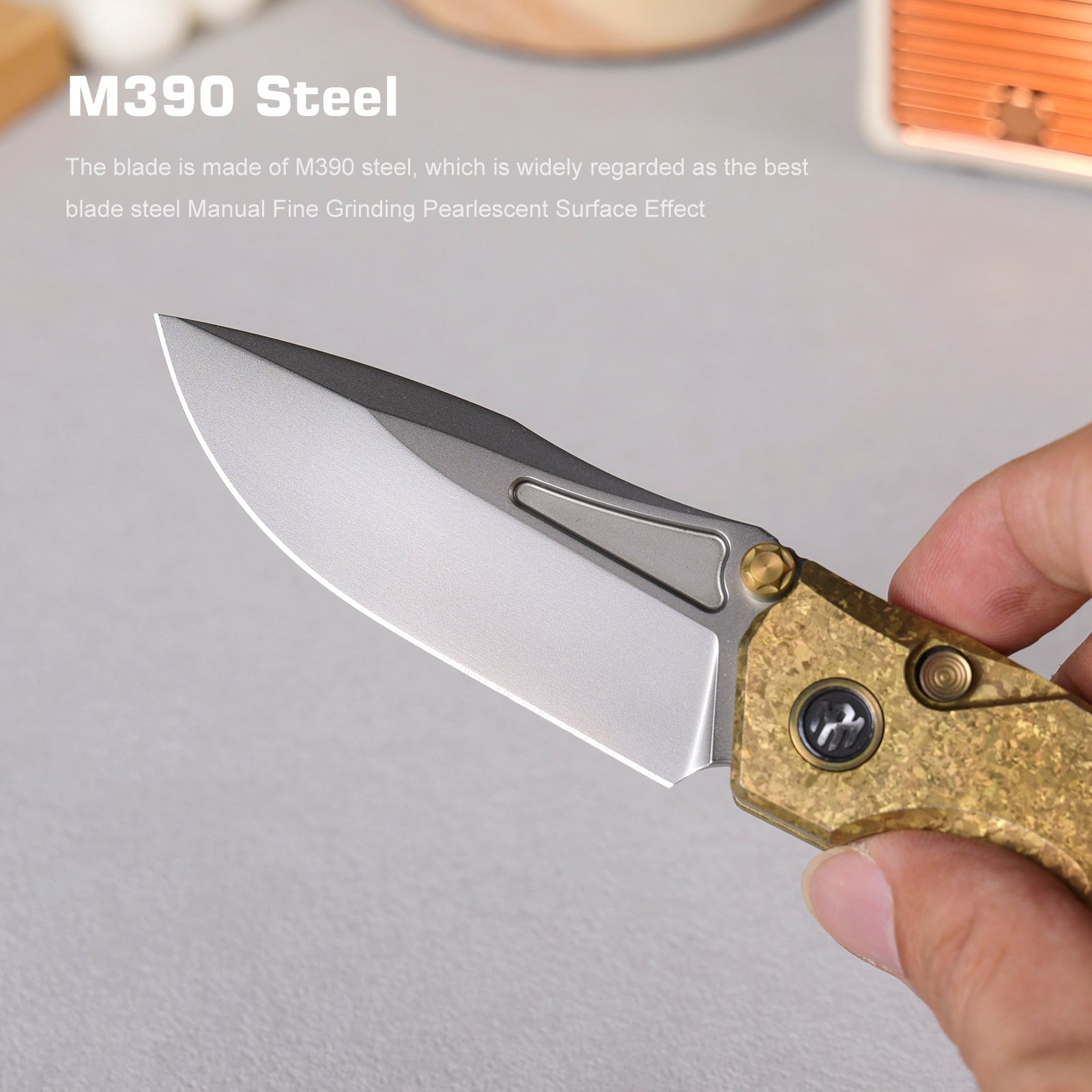 REMETTE RT-Rhino Folding Pocket Knife M390 Blade Crystallized