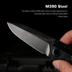 REMETTE RT-Meteor Knife Titanium Handle M390 Blade Folding Pocket Knives RTPT-ELD