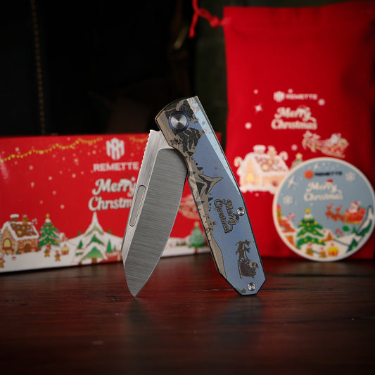 REMETTE RT-Squirrel Knife Titanium Handle M390 Blade RTDP-CRA