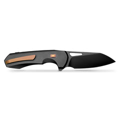 REMETTE RT-Camel Knife Screwless Exterior Button Liner Lock M390 Blade Titanium Handle Knives Titanium Gray Black RTCMLT1