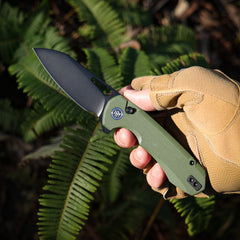 REMETTE RT-Camel Knife Button Liner Lock D2 Blade G10 Handle Outdoor Camping Knives RTG1