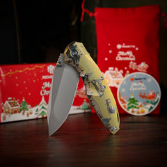 REMETTE RT-Cool Whale Knife M390 Blade Titanium Handle Folding Pocket Outdoor Camping EDC Knife RTCL-CRB