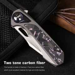 REMETTE RT-Saker Falcon Folding Pocket Knife Innovative Button Lock Structure Design S45VN Blade Titanium Handle Knives ASTP-2 with Safety Lock