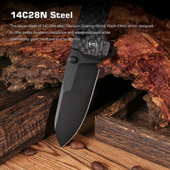 REMETTE RT-Cosmic Knife Button Liner Lock 14C28N Blade G10 Handle Outdoor Camping Knives  RTCO-GC