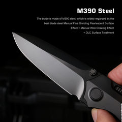 REMETTE RT-Meteor Knife Titanium Handle M390 Blade Folding Pocket Knives RTPT-BDL