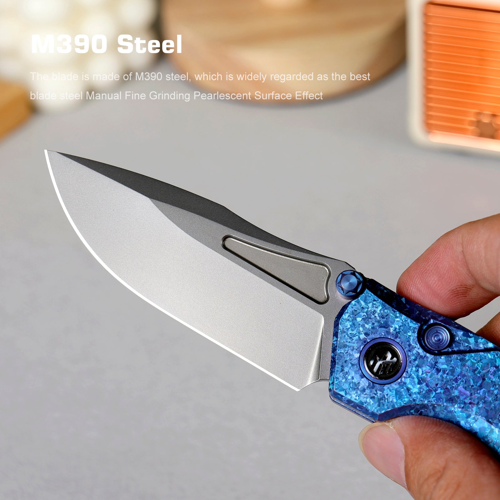 REMETTE RT-Rhino Folding Pocket Knife M390 Blade Crystallized