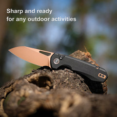 (Amazon purchase) REMETTE RT-Camel Knife Button Liner Lock D2 Blade G10 Handle Outdoor Camping Knives RTG2