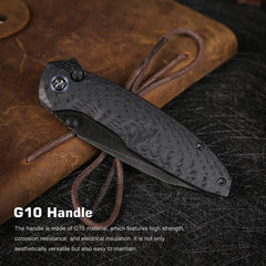 REMETTE RT-Cool Whale Knife 14C28N Blade G10 Handle Folding Pocket Outdoor Camping EDC Knife RTCL-GN2