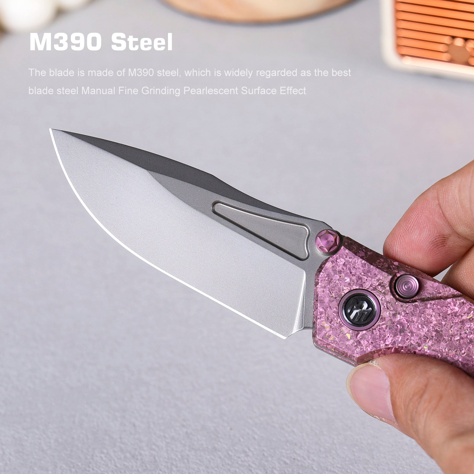 REMETTE RT-Rhino Folding Pocket Knife M390 Blade Crystallized