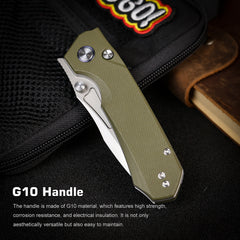 REMETTE RT-Rhino Folding Pocket Knife Innovative Button Liner Lock Structure Design D2 Blade G10 Handle Knives RNGD2